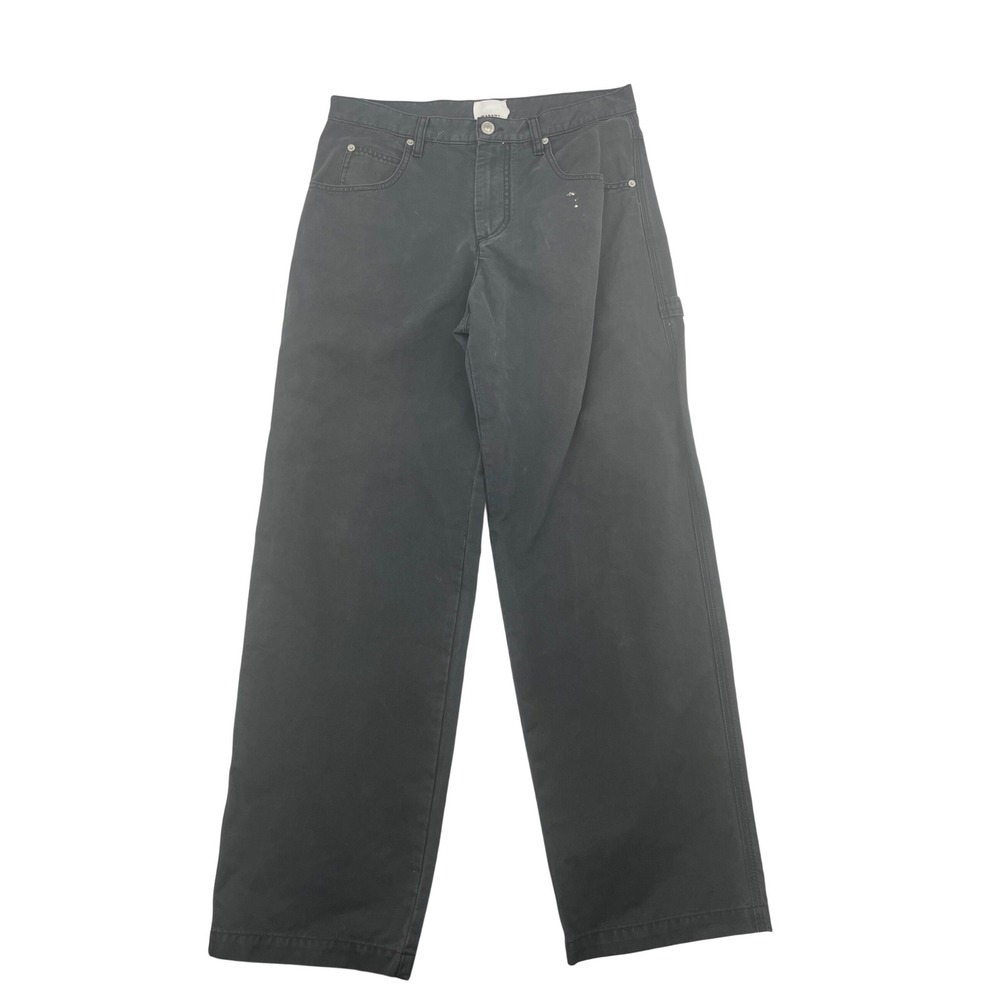 Marant Carpenter Pants 34 Black Good Canvas Wide Leg Workwear